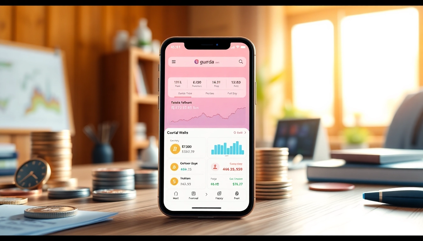 Manage your finances with the guarda wallet digital interface on a modern smartphone.