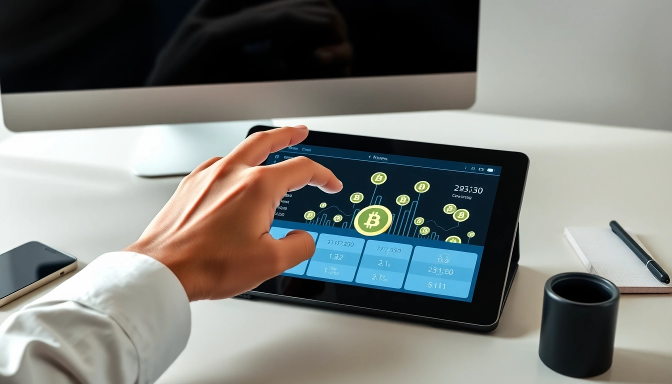 Interact with the gaurda wallet on a digital tablet showcasing user-friendly features.